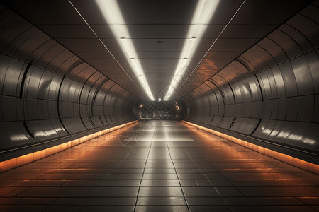 寂静的城市地下通道走廊图片