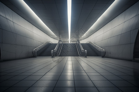 城市地下通道的阶梯图片