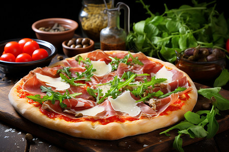 意大利风味的披萨图片