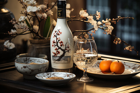 传统中国文化的酒瓶图片