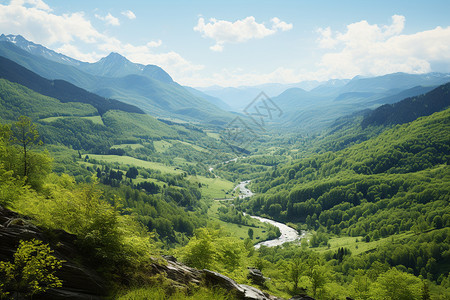 山川静谧的美丽景观图片