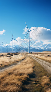 大型的工业风力发电机图片
