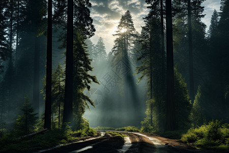 加利福尼亚的红木森林图片