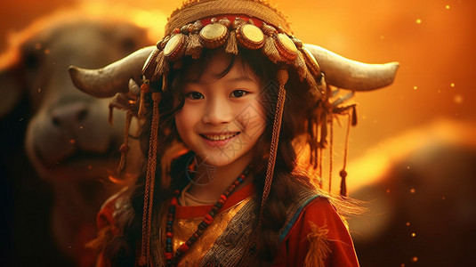 藏族的小姑娘图片
