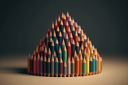 艺术创作的彩色铅笔图片