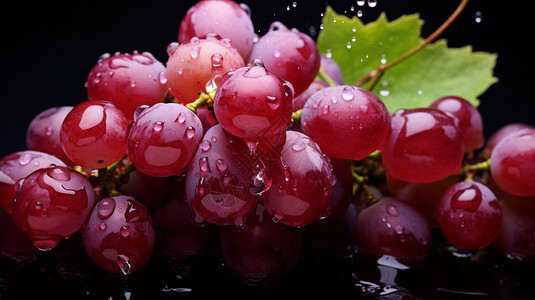 新鲜美味的葡萄水果图片