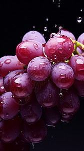 美味的葡萄水果背景图片