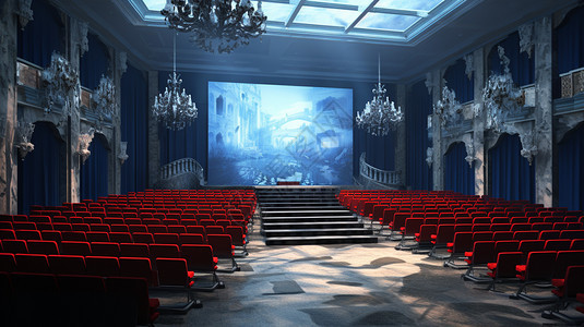 无人的歌剧院背景图片