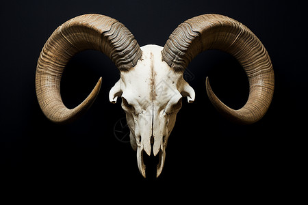 绵羊的头骨标本图片