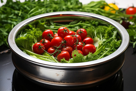 新鲜健康的番茄蔬菜图片
