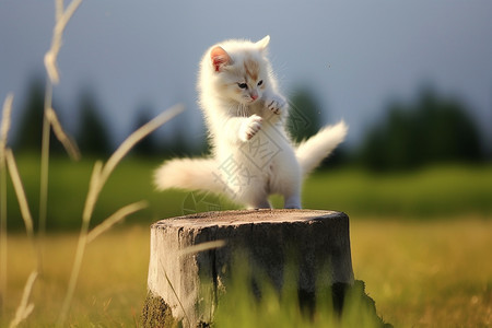 柔软的小白猫图片