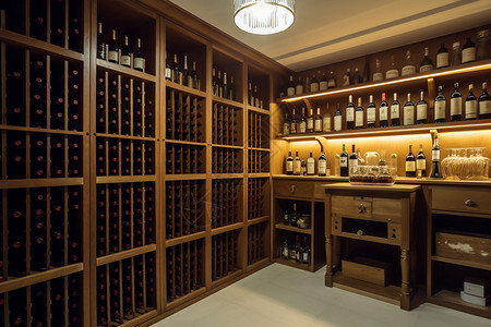储存红酒的地窖背景图片