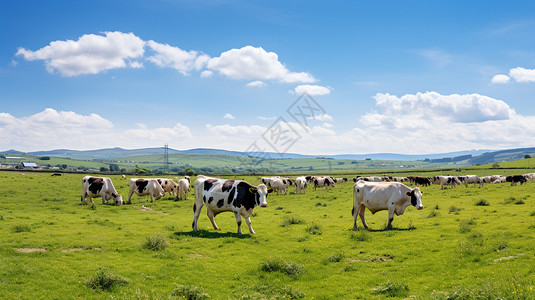 广阔的牧场农业畜牧业高清图片