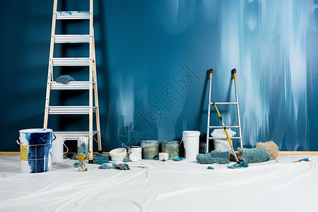 粉刷装修工具粉刷室内墙壁的工具背景