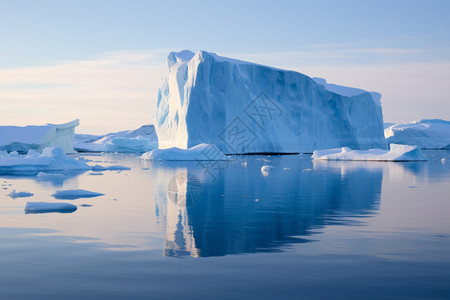 全球变暖冰山融化环境图片