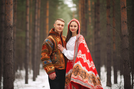 俄罗斯的民族服饰图片