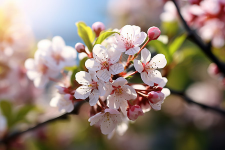 樱花树下的阳光图片