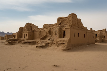 沙漠建筑背景图片