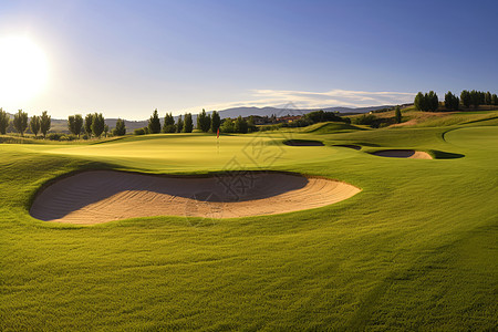高尔夫球场背景图片