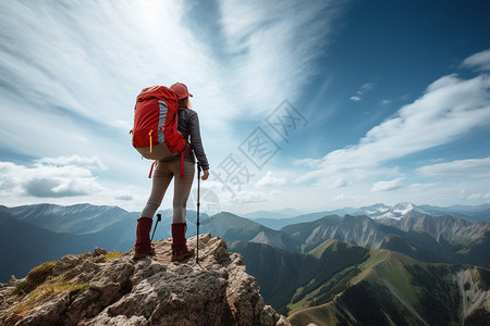 户外的登山运动图片