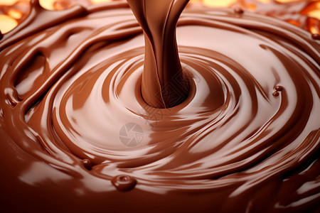 香醇浓郁的巧克力液背景图片