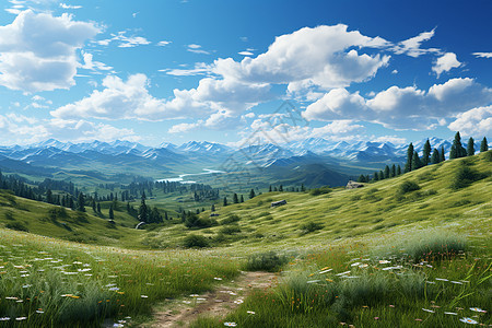 草原上的宁静美景图片
