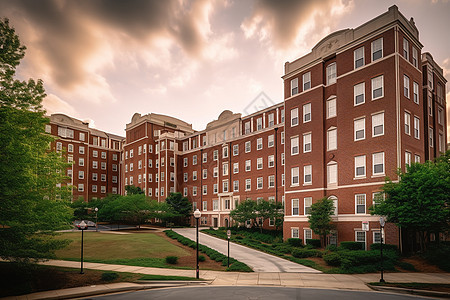 大学宿舍楼背景图片
