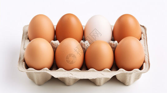 新鲜的鸡蛋鸡蛋盒子高清图片