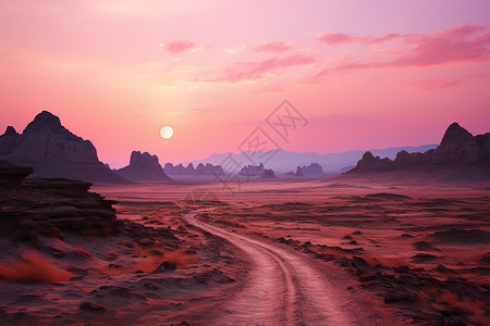 黄昏沙漠图片