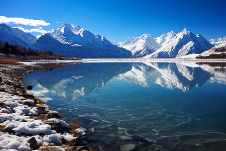 瑞雪湖畔图片