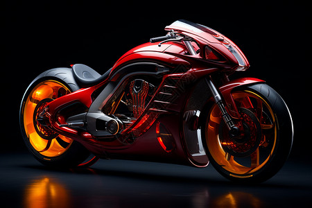 创新设计的摩托车背景图片