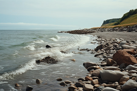 海边岩石图片