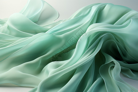 绿色抽象丝绸背景图片