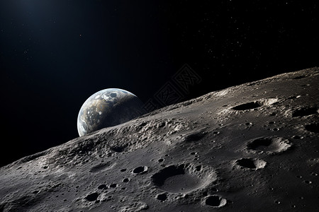 月球表面的视角图片
