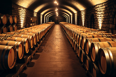地下酒窖葡萄酒储存高清图片