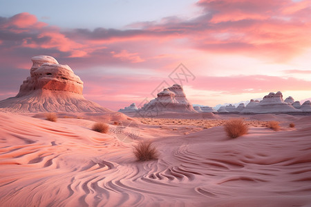 沙漠黄昏黄昏时的沙漠风景背景