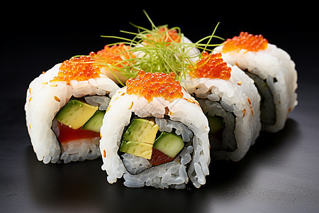 美味的手卷寿司背景图片
