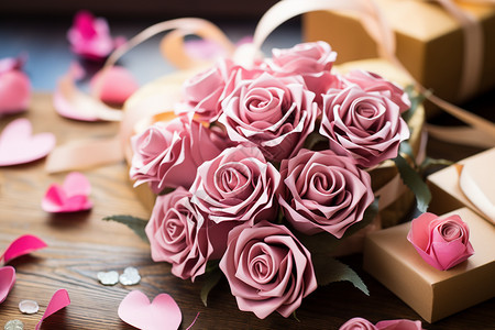 粉色抽象玫瑰花图片