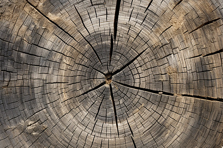一根老木头上的裂纹图片