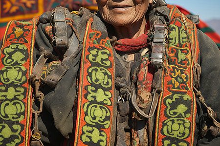 蒙古部落蒙古族的传统服饰背景