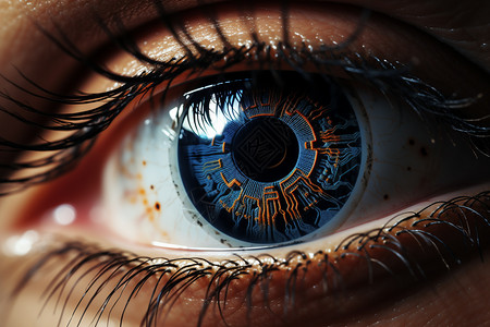 高科技眼部扫描器图片