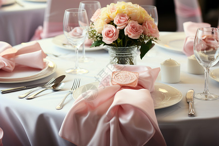 圣诞节布置浪漫的婚宴餐桌布置背景