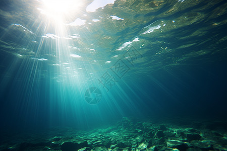 海底水面光线波光图片