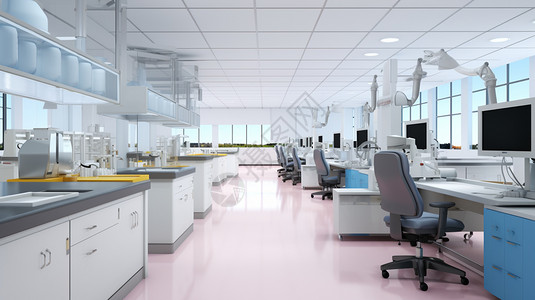 明亮室内干净整洁的实验室背景