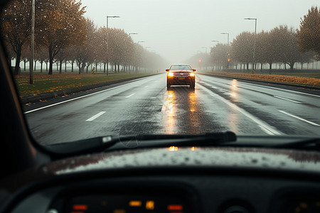 雨中急驰图片