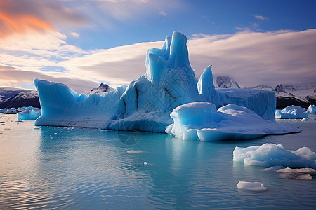 融化的冰川背景图片