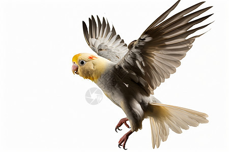 展翅飞翔的鹦鹉图片