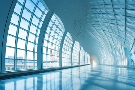 玻璃网格火车站建筑背景图片