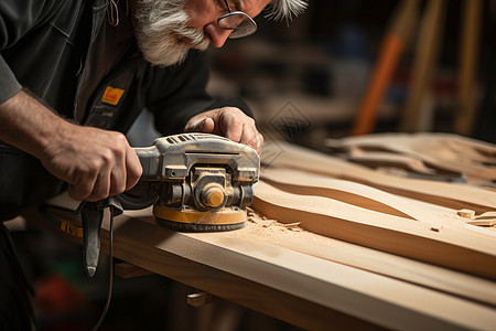 木工匠使用电动工具图片