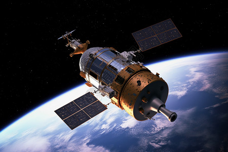 航空航天的国际空间站背景图片